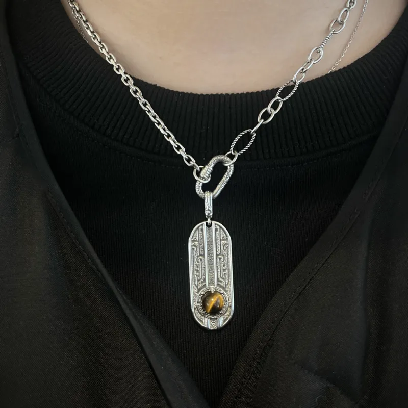 Ah Bo Ci De 925 Sterling Silver Pendants Unisex-3