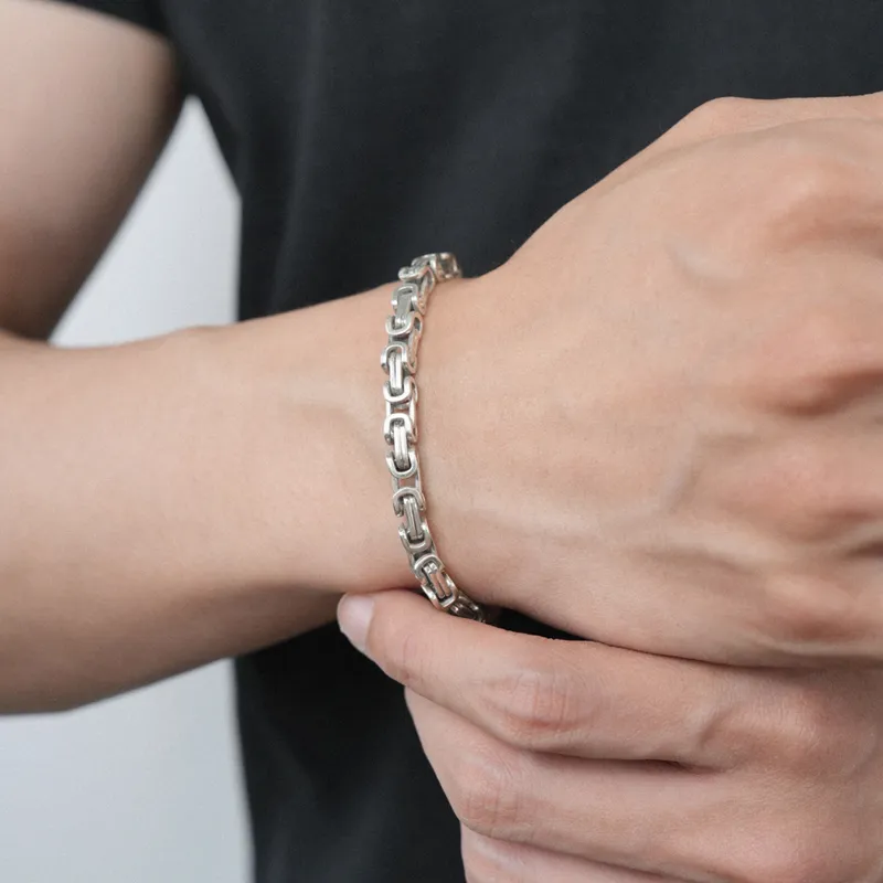 Ah Bo Ci De 925 Sterling Silver Bracelets Unisex-4