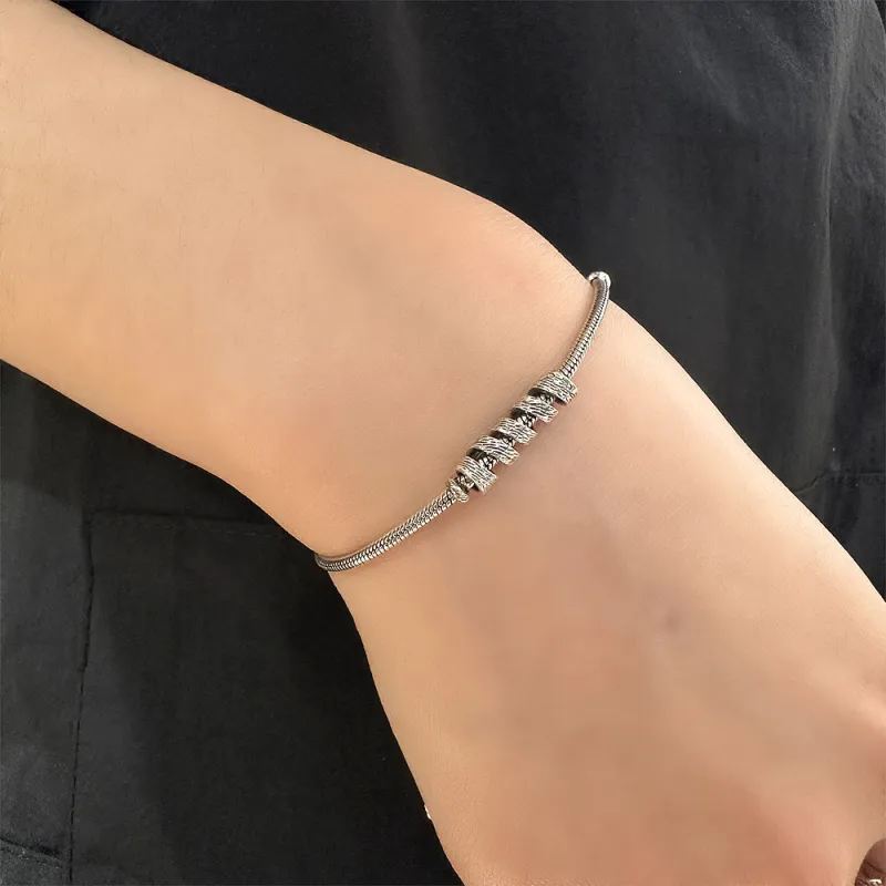 Ah Bo Ci De 925 Sterling Silver Bracelets Unisex-2