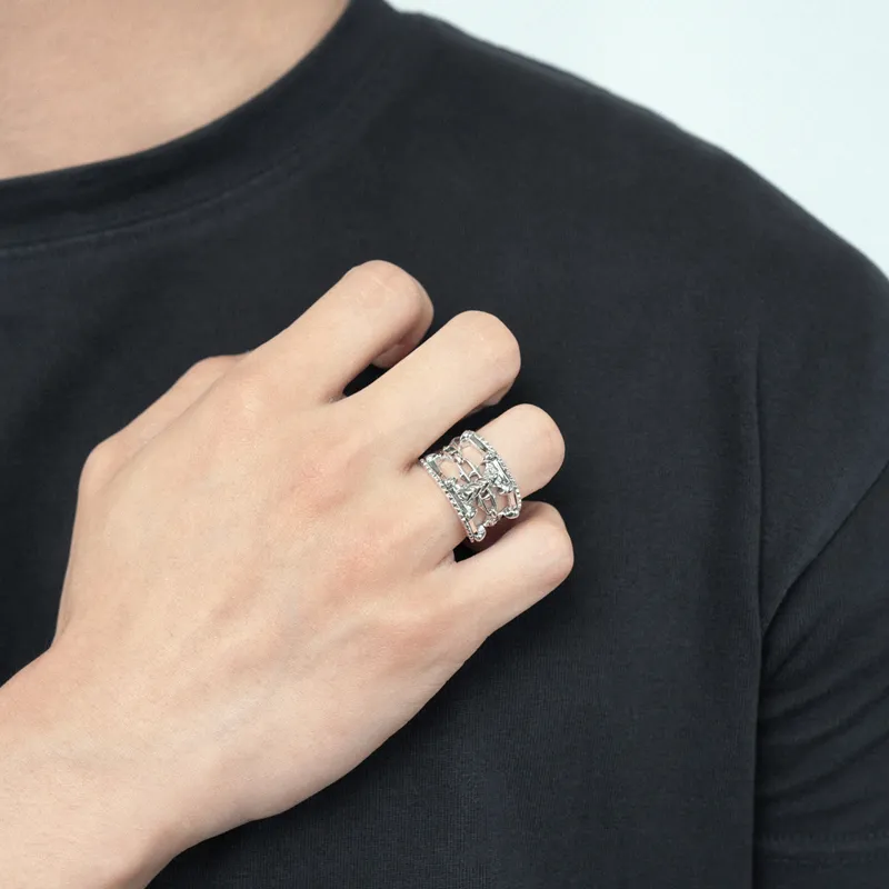 Ah Bo Ci De 925 Sterling Silver Rings Unisex-2