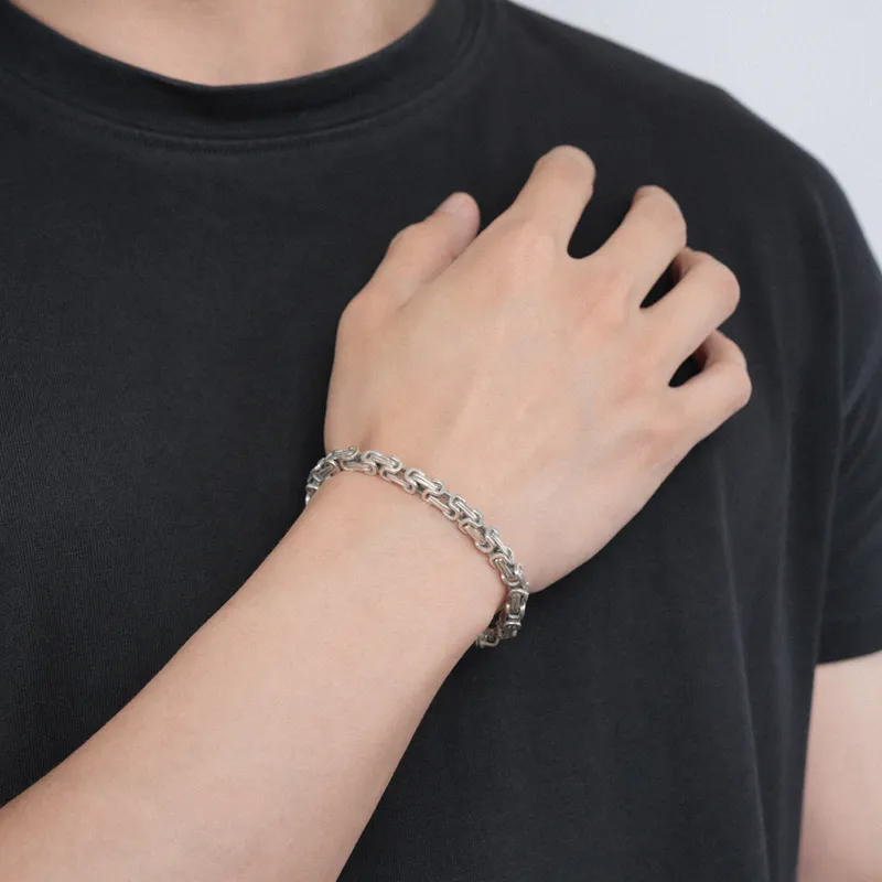 Ah Bo Ci De 925 Sterling Silver Bracelets Unisex-5