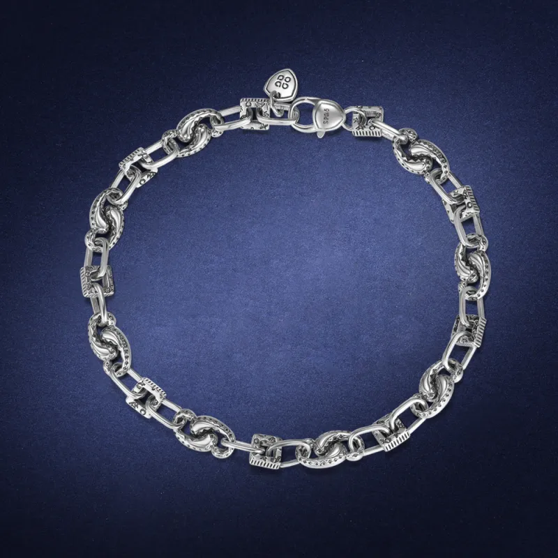 Ah Bo Ci De 925 Sterling Silver Bracelets Unisex-4