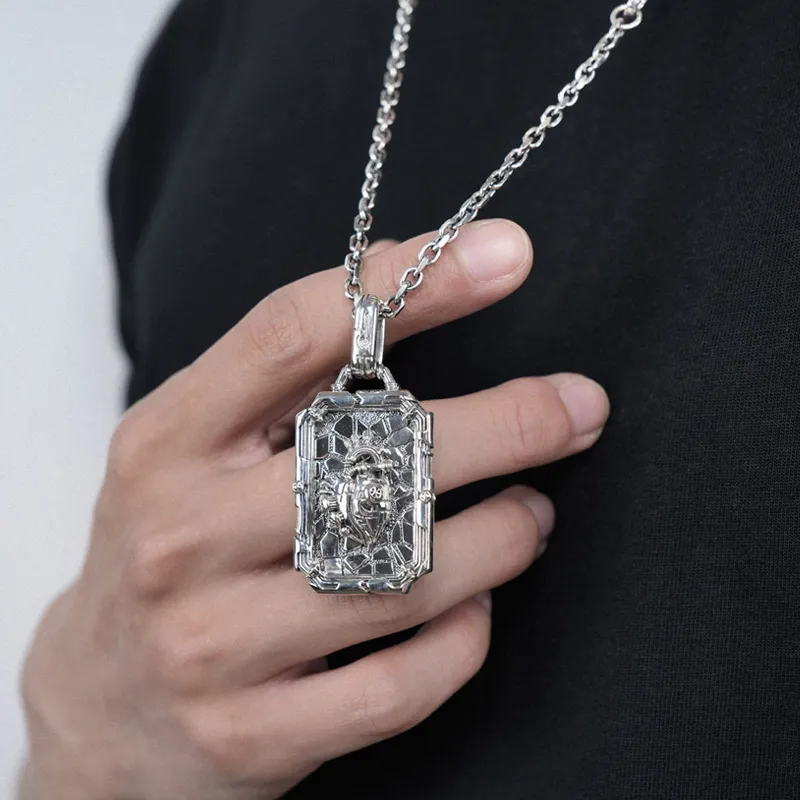 Ah Bo Ci De 925 Sterling Silver Pendants Unisex-2