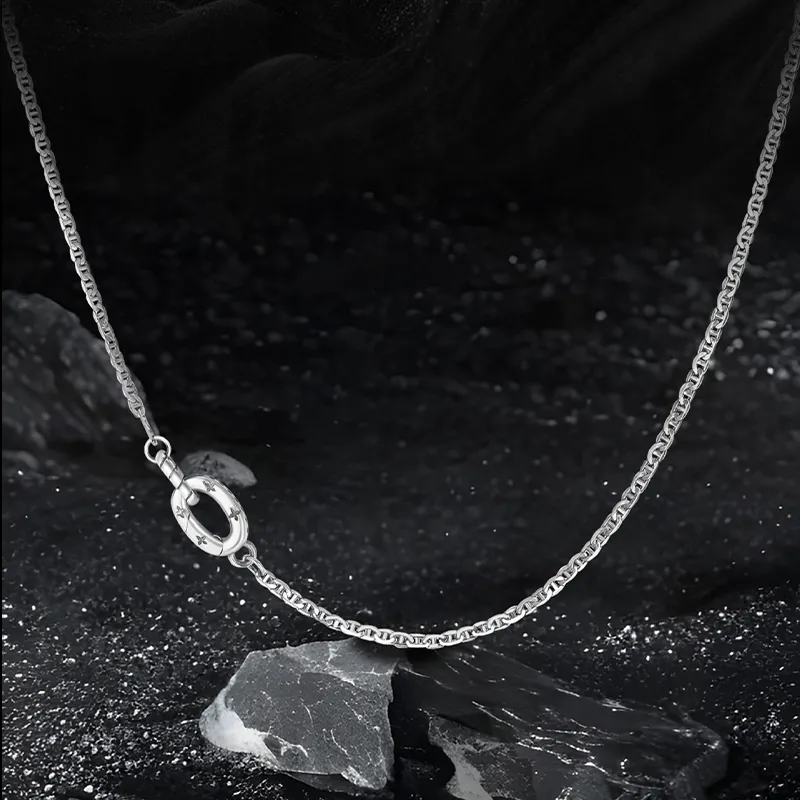 Ah Bo Ci De 925 Sterling Silver Necklaces Unisex-2