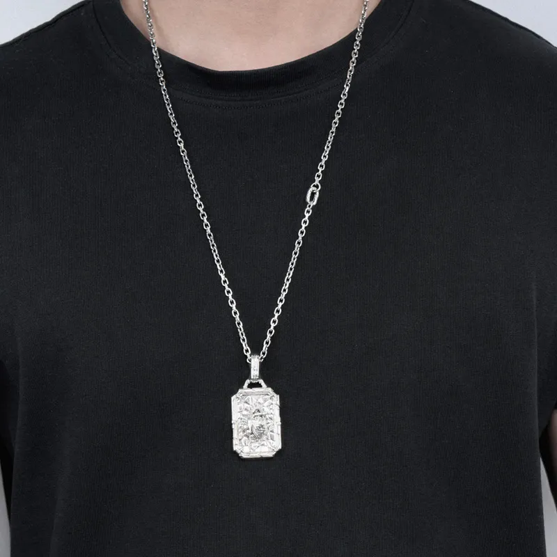 Ah Bo Ci De 925 Sterling Silver Pendants Unisex-4