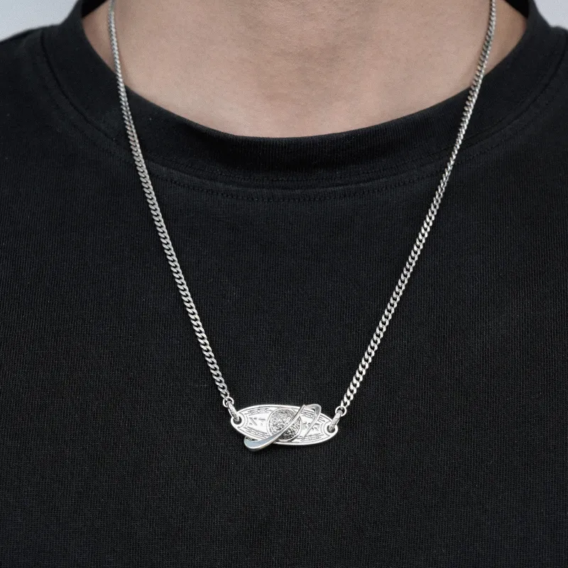 Ah Bo Ci De Wilderness Party 925 Sterling Silver Necklaces Unisex-4