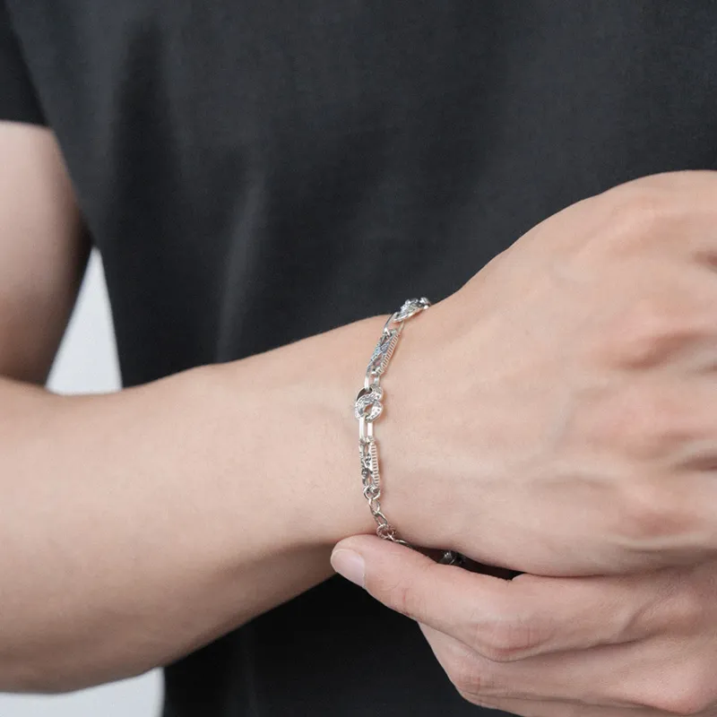 Ah Bo Ci De 925 Sterling Silver Bracelets Unisex-5