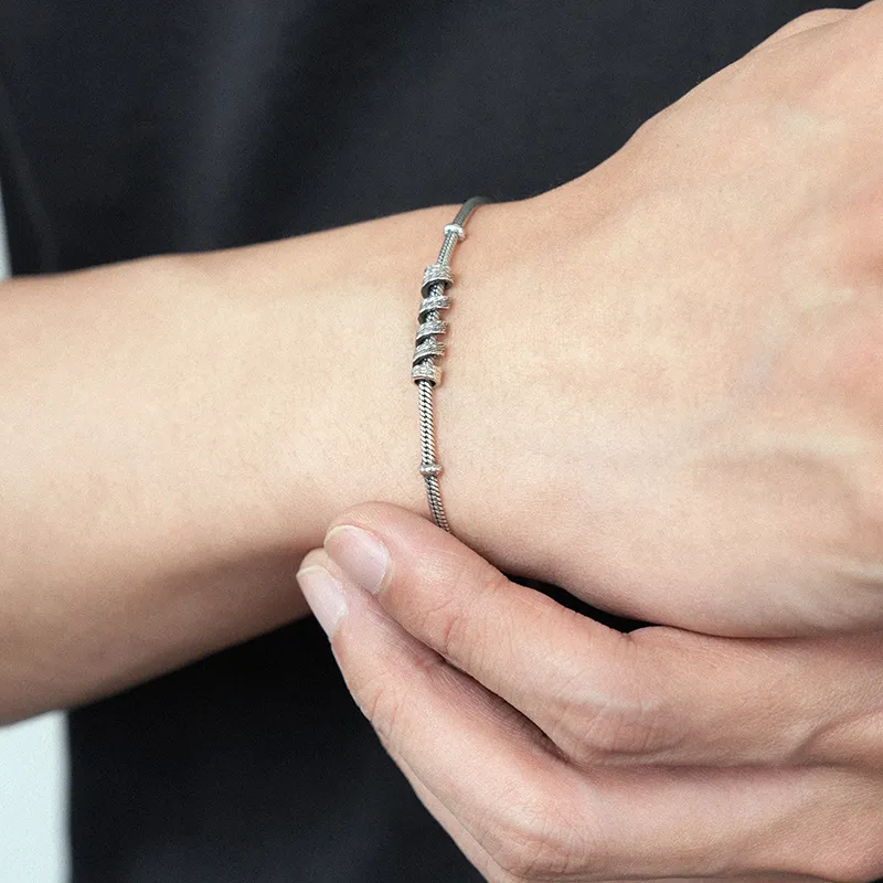 Ah Bo Ci De 925 Sterling Silver Bracelets Unisex-3