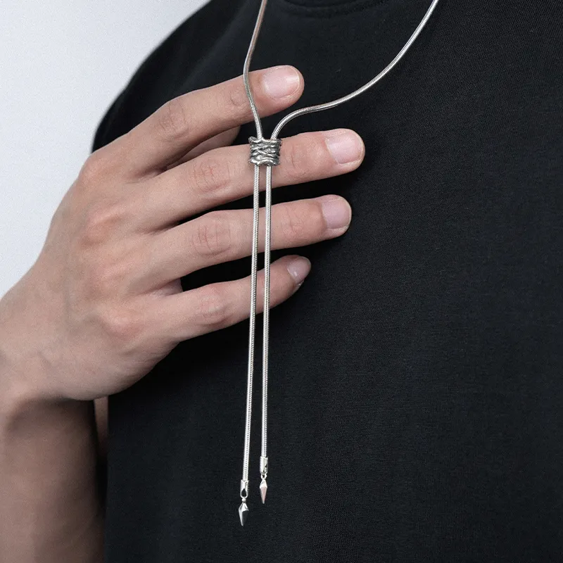 Ah Bo Ci De 925 Sterling Silver Necklaces Unisex-4