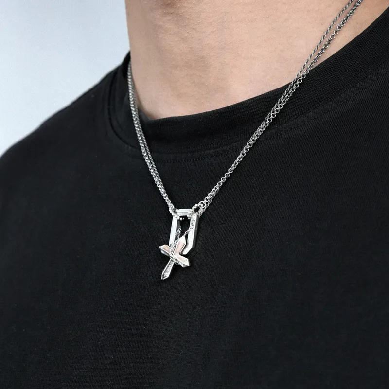 Ah Bo Ci De 925 Sterling Silver Necklaces Unisex-3
