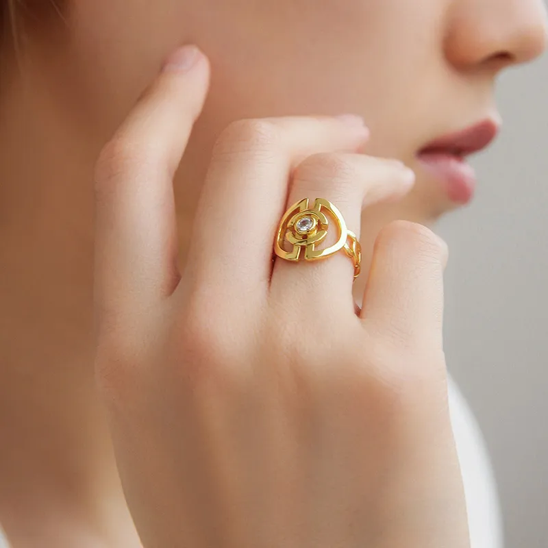 Bi disc S925 Silver Rings Unisex-2