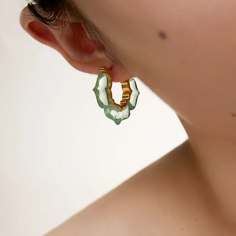 Bi disc 192 Silver Earrings Unisex-10