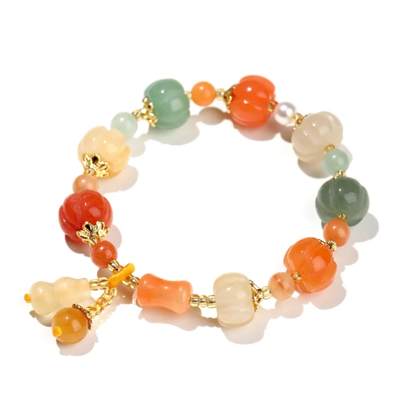 Xiang Yin Golden Silk Jade Bracelets Unisex-4