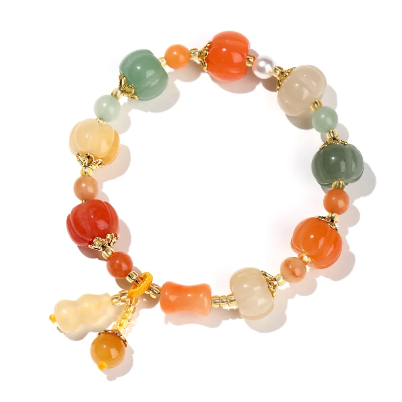 Xiang Yin Golden Silk Jade Bracelets Unisex-5