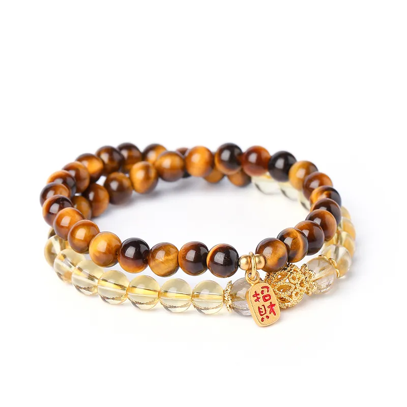 Xiang Yin Tiger's Eye Stone Bracelets Unisex-3