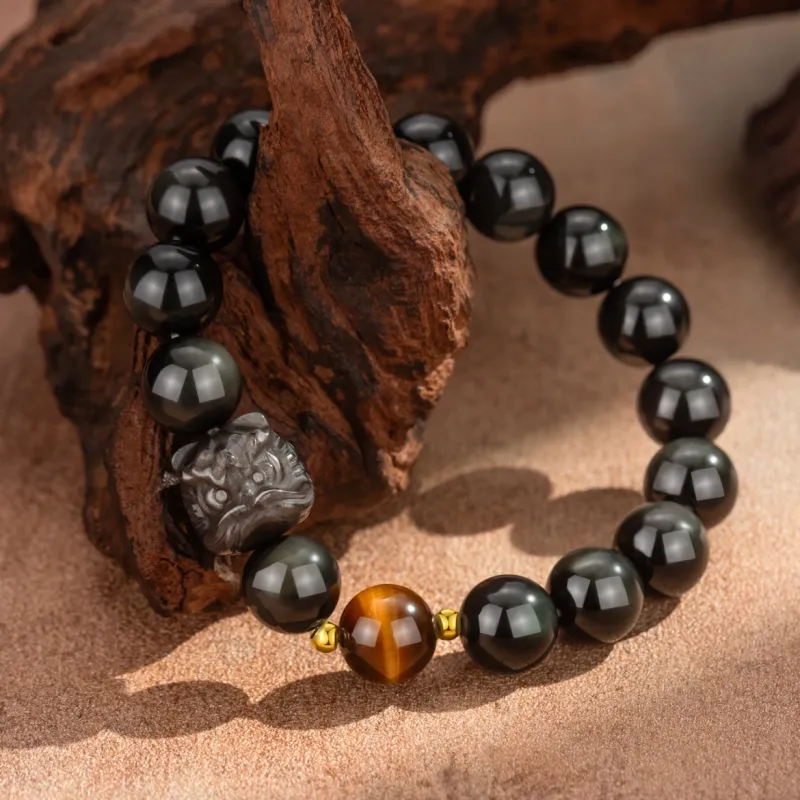 Jinghua Record Ebony Wooden Bracelets Unisex-3