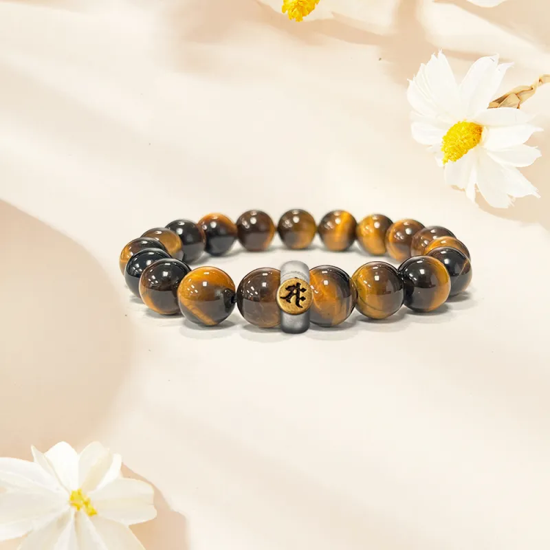 Jinghua Record Tiger's Eye Stone Bracelets Men's-15