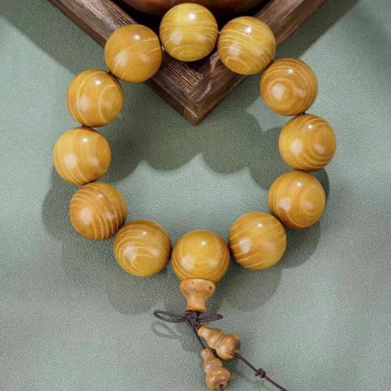 Jinghua Record Golden Sandalwood Bracelets Unisex-3