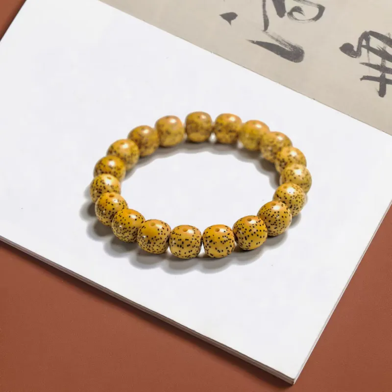 Jinghua Record Star Moon Bodhi Seeds Guardian Deity Beaded Bracelet Unisex-2