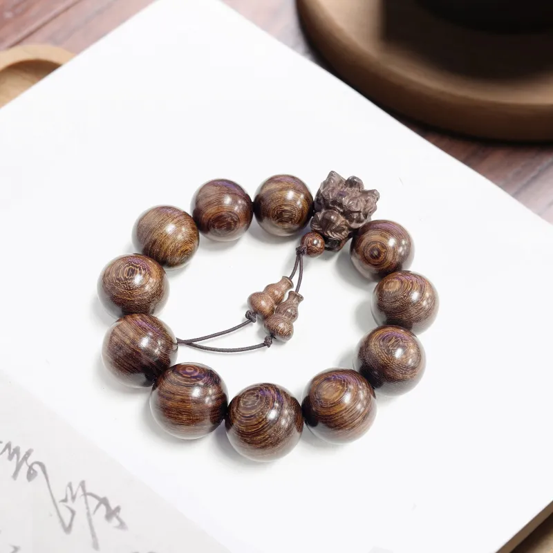 Jinghua Record Golden Sandalwood Bracelets Unisex-3