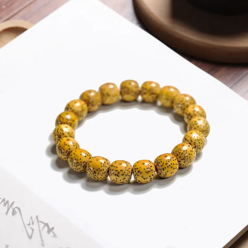 Jinghua Record Star Moon Bodhi Seeds Guardian Deity Beaded Bracelet Unisex-3