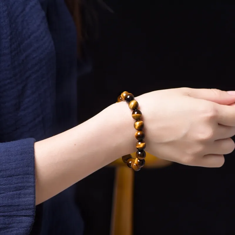 Jinghua Record Tiger's Eye Stone Bracelets Unisex-5