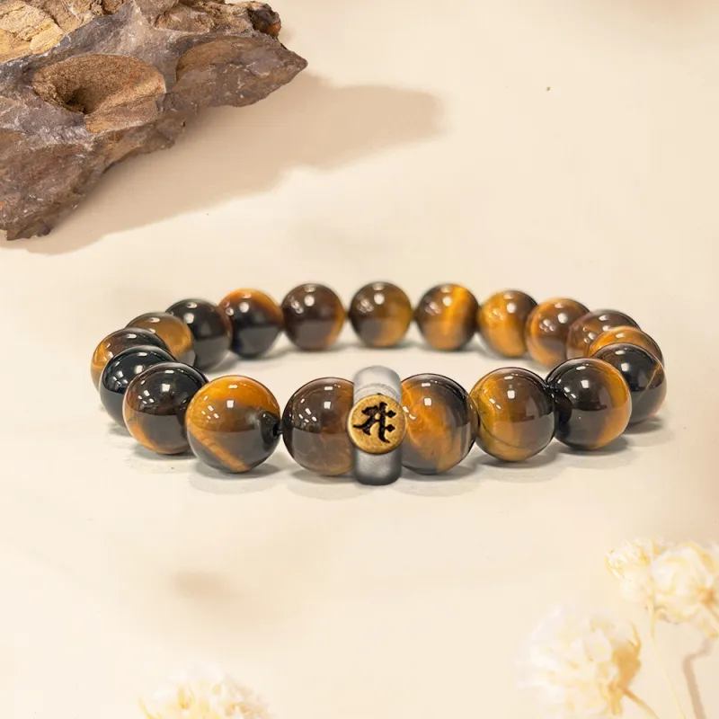 Jinghua Record Tiger's Eye Stone Bracelets Men's-14