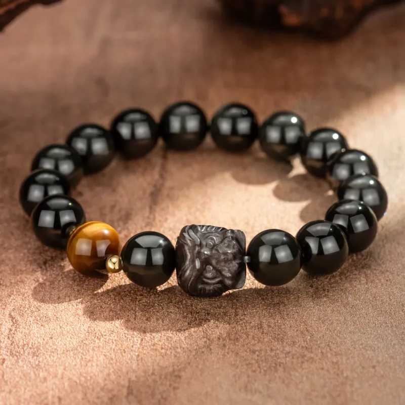 Jinghua Record Ebony Wooden Bracelets Unisex-2