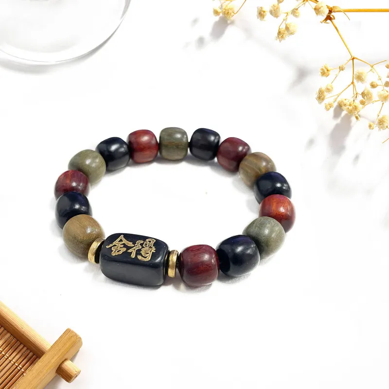 Jinghua Record Sandalwood Wooden Bracelets Unisex-4