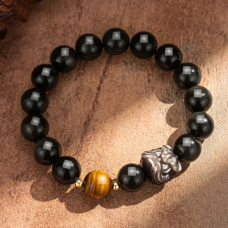 Jinghua Record Ebony Wooden Bracelets Unisex-4