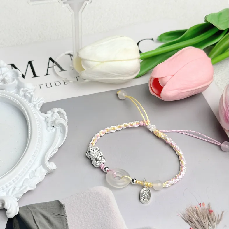 SINO GEM Chalcedony Bracelets Unisex-4