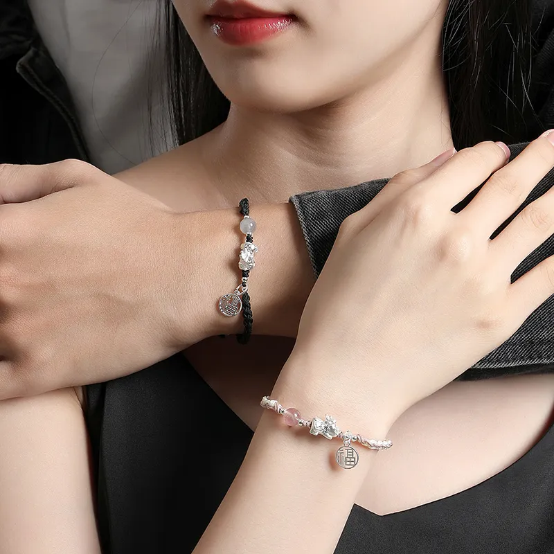 SINO GEM S999 Fine Silver Bracelets Unisex-11