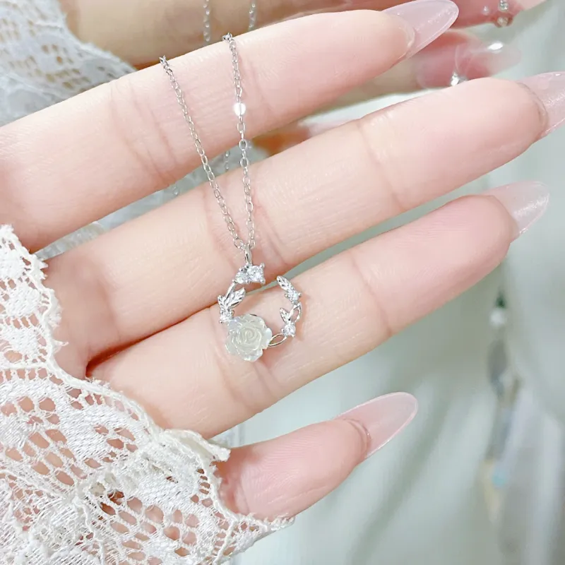 SINO GEM 999 Fine Silver Necklaces Women's-3