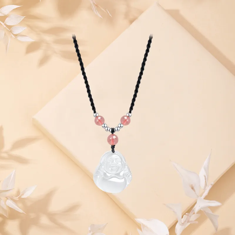 Chinese Jewelry Chalcedony Jade Necklaces Unisex-8