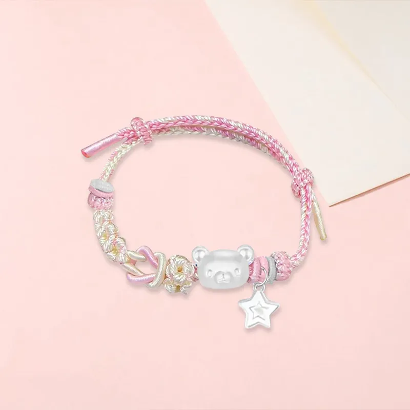 SINO GEM S 999 Fine Silver Bracelets Unisex-23