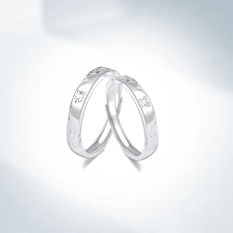 SINO GEM 999 Fine Silver Rings Unisex-2