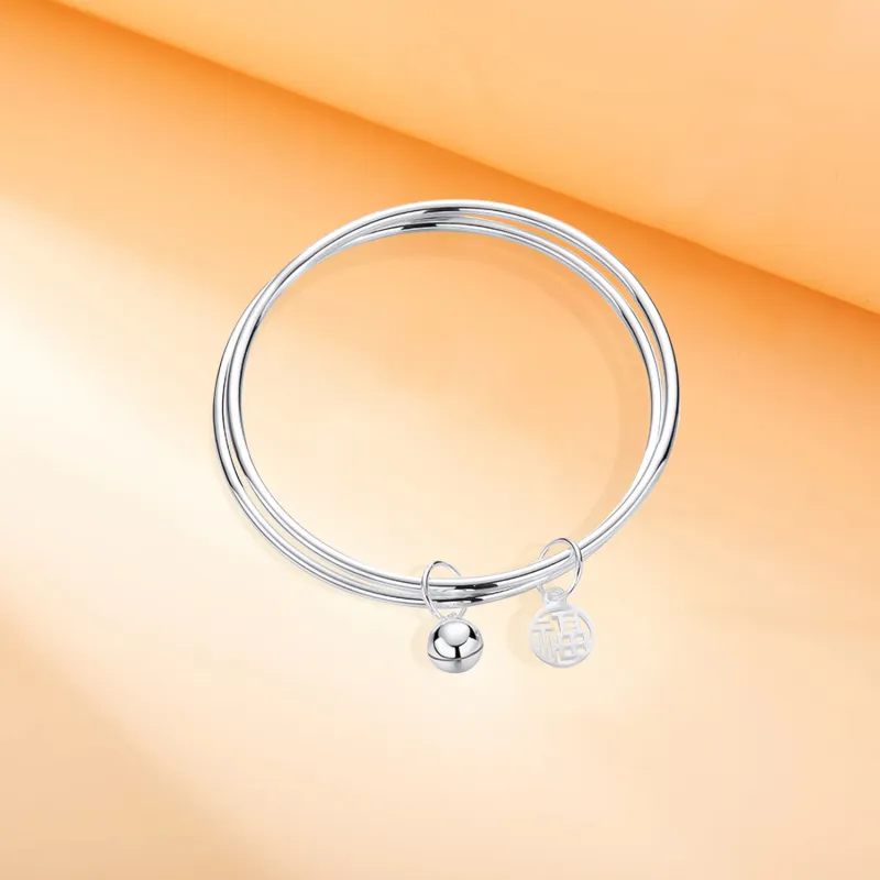 SINO GEM 999 Fine Silver Sterling Silver Bracelets Women's-4