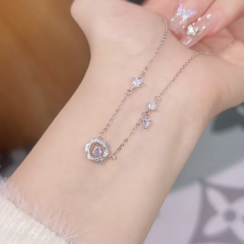 SINO GEM 999 Fine Silver Necklaces Women's-4