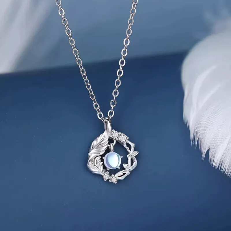 SINO GEM S999 Fine Silver Necklaces Women's-2