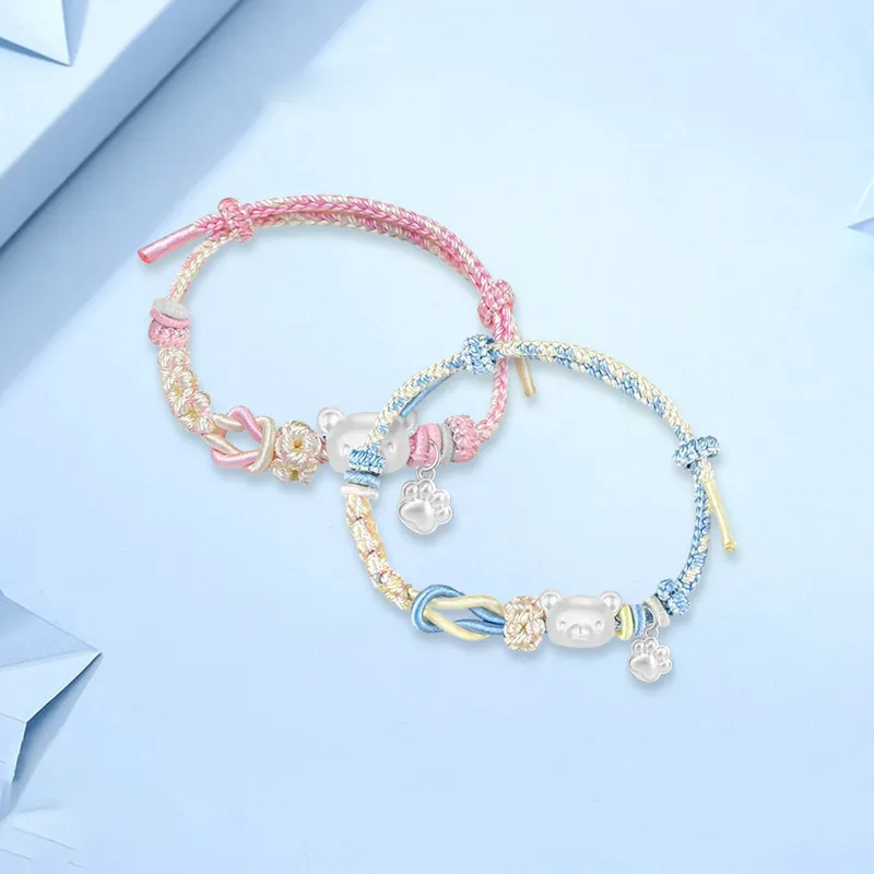 SINO GEM S 999 Fine Silver Bracelets Unisex-13