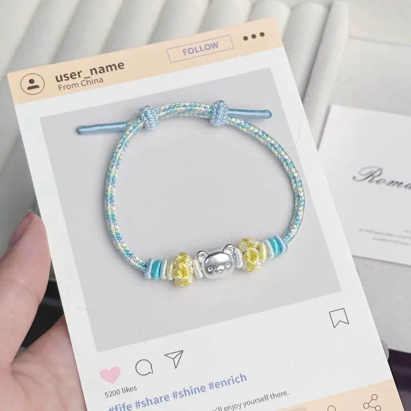 SINO GEM S999 Fine Silver Bracelets Unisex-15