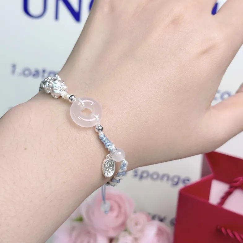 SINO GEM Chalcedony Bracelets Unisex-11