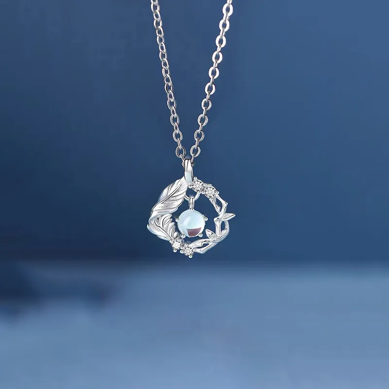 SINO GEM S999 Fine Silver Necklaces Women's-1