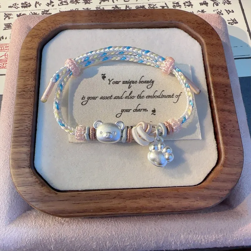 SINO GEM S999 Fine Silver Bracelets Unisex-6