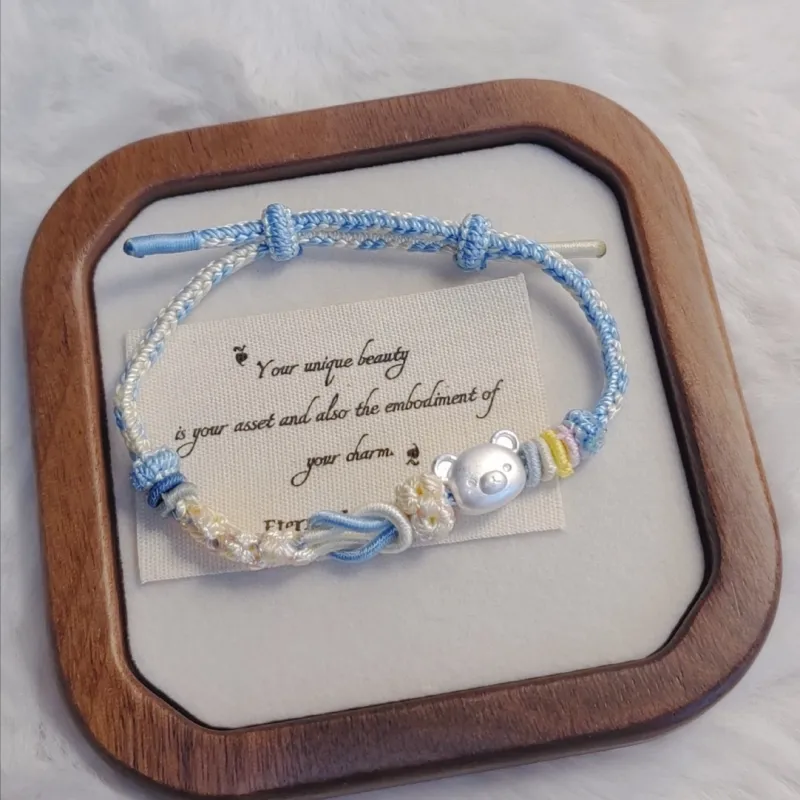 SINO GEM S999 Fine Silver Bracelets Unisex-12