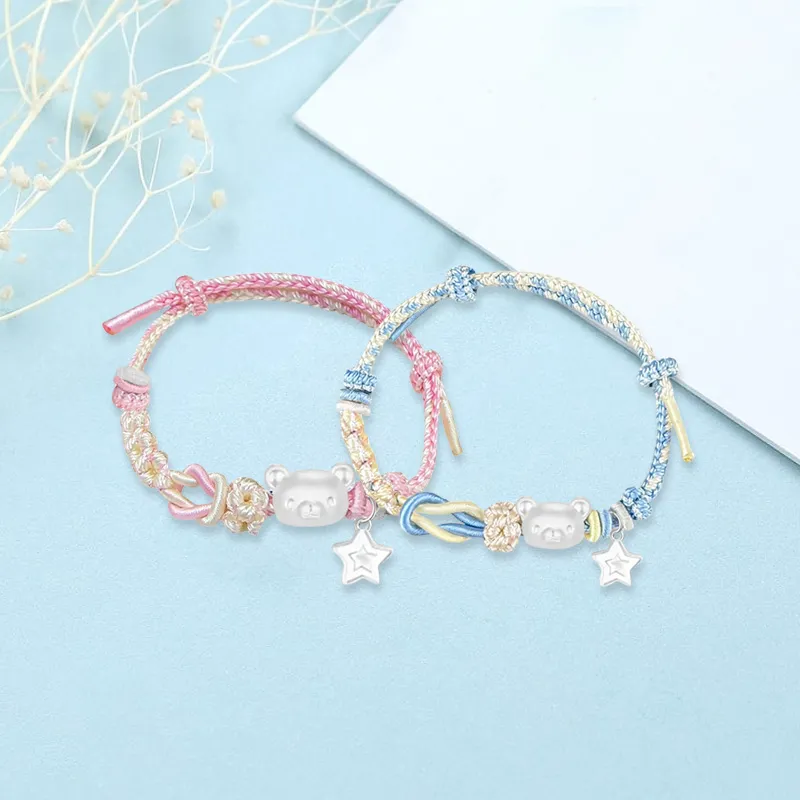 SINO GEM S 999 Fine Silver Bracelets Unisex-29