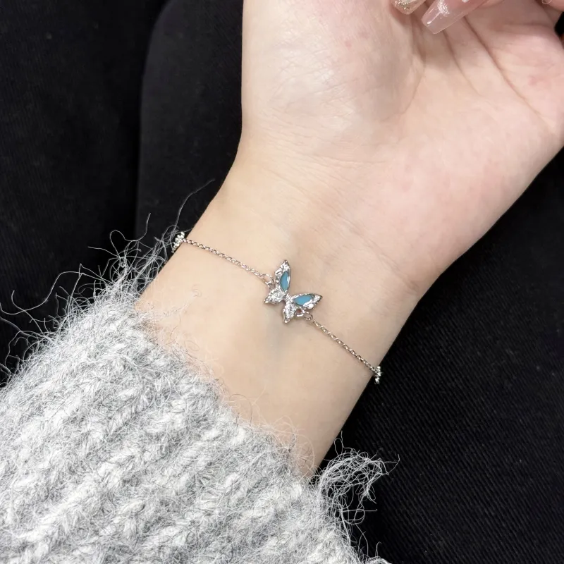Chinese Jewelry 999 Fine Silver Bracelets Women's-1