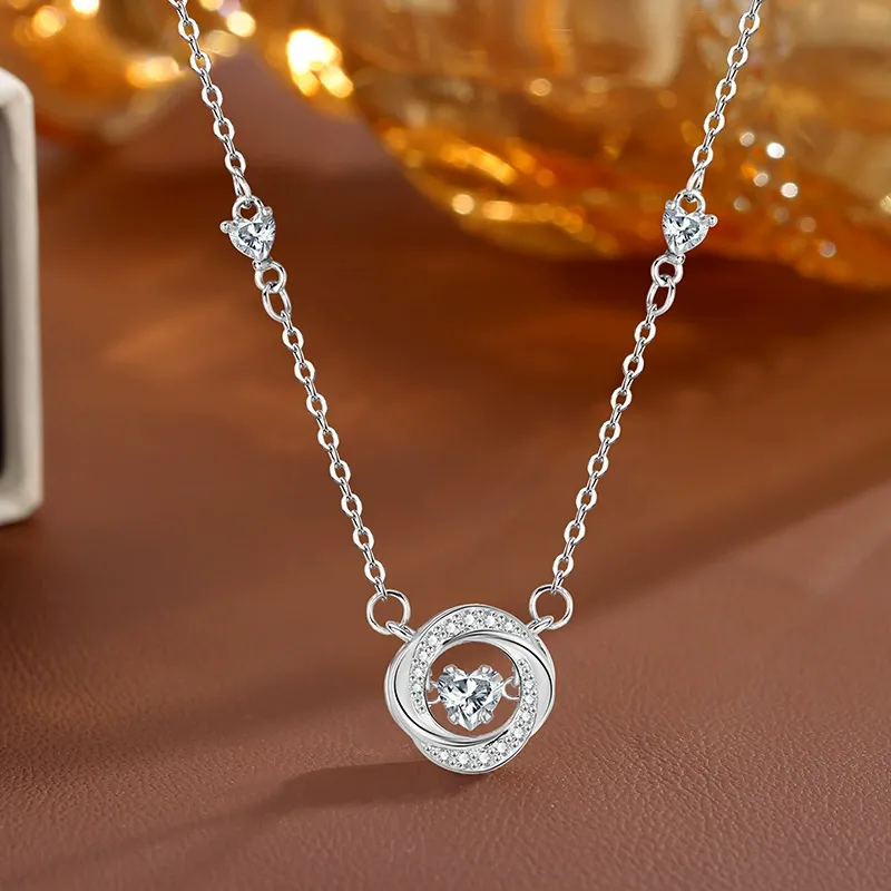 SINO GEM S999 Fine Silver Necklaces Women's-3