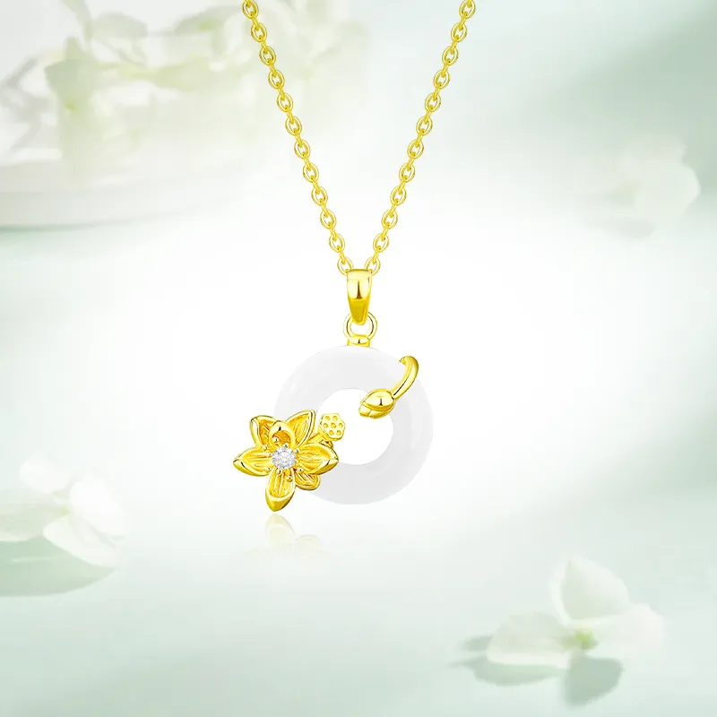 SINO GEM Chalcedony Jade Necklaces Women's-2