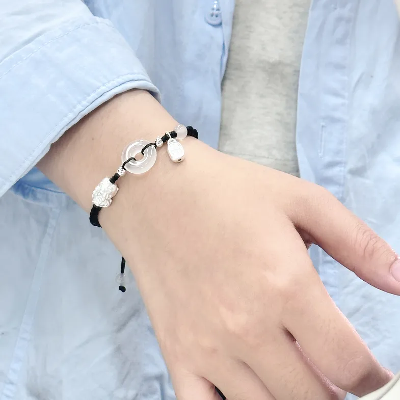 SINO GEM Chalcedony Bracelets Unisex-9